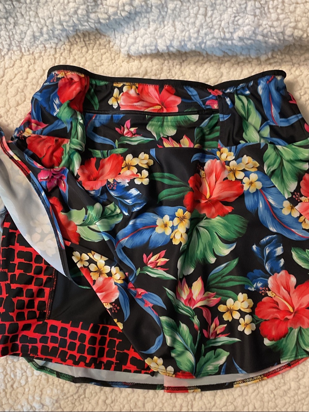Black Floral Sparkle Skirt